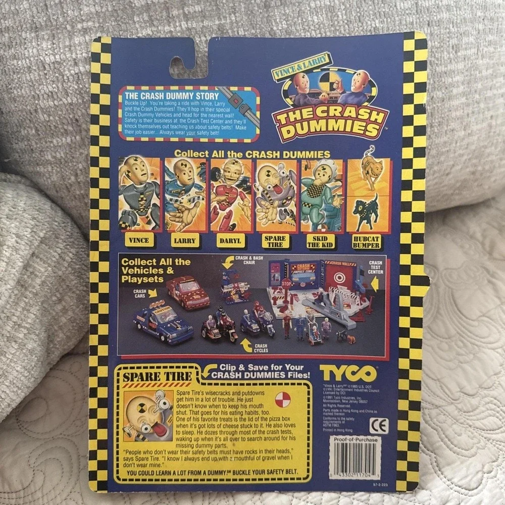 Vintage 1991 TYCO Incredible Crash Dummies Spare Tire Action Figure MOC